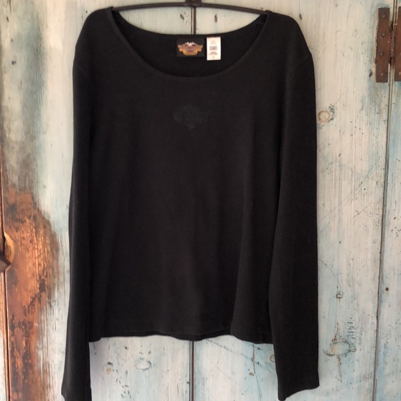 Harley-Davidson women’s black top with insignia center front - Picture 6 of 12
